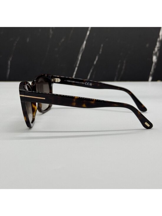 NEW TOM FORD HAYLAY TF1216 52B HAVANA/GRAY WOMEN SQUARE SUNGLASSES FT1216